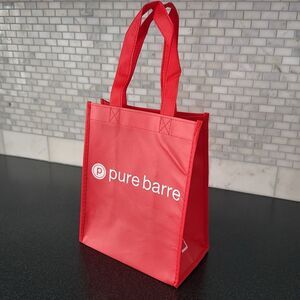 Pure Barre Red Reusable Gift Bag Tote – 8.25”x10”x4.75” – New Unused Bag